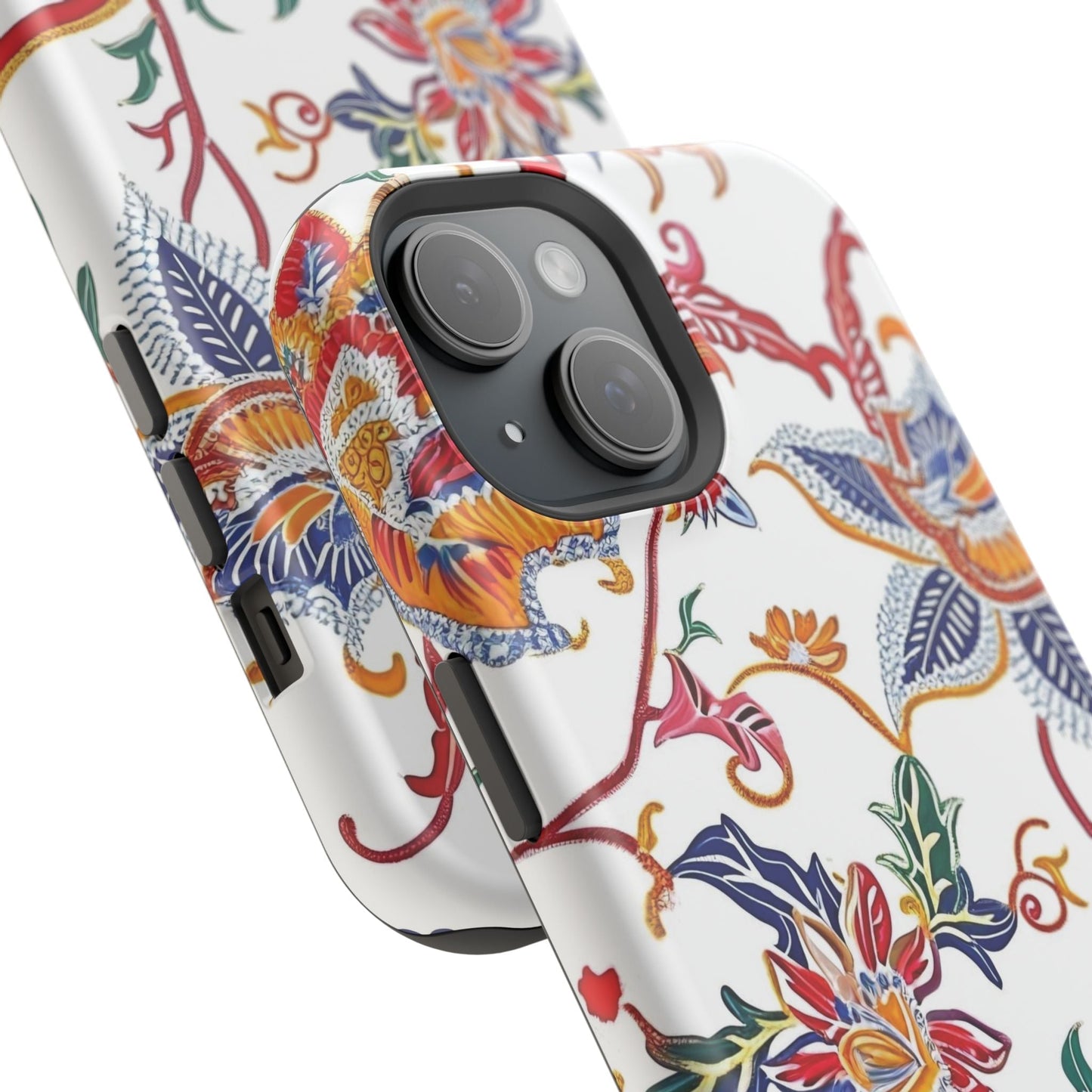 Floral Tile Magnetic Impact Phone Case - DIGITAL X