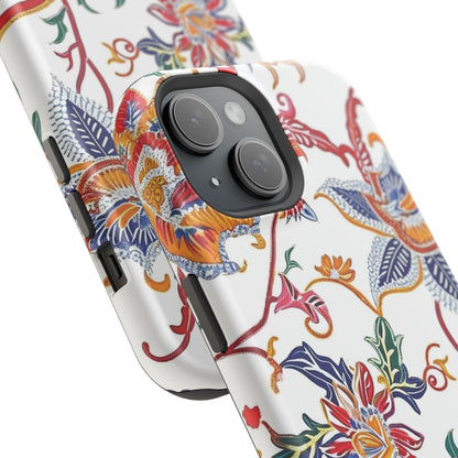 Floral Tile Magnetic Impact Phone Case - DIGITAL X