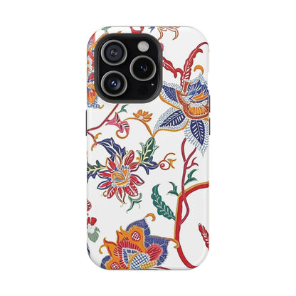 Floral Tile Magnetic Impact Phone Case - DIGITAL X