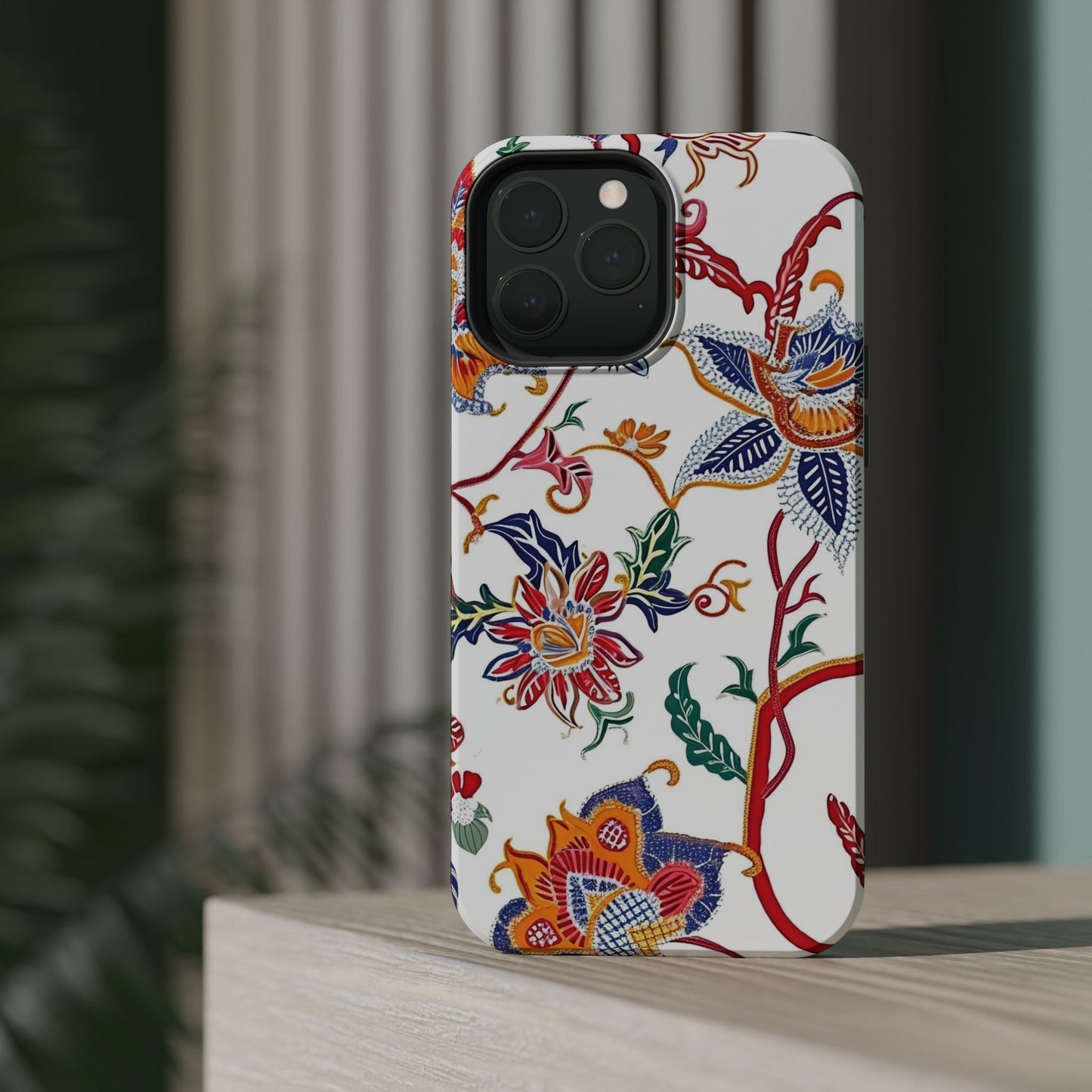 Floral Tile Magnetic Impact Phone Case - DIGITAL X