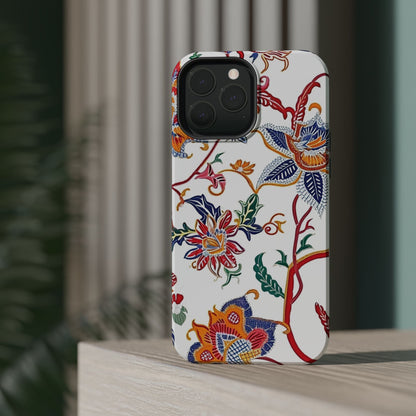 Floral Tile Magnetic Impact Phone Case - DIGITAL X