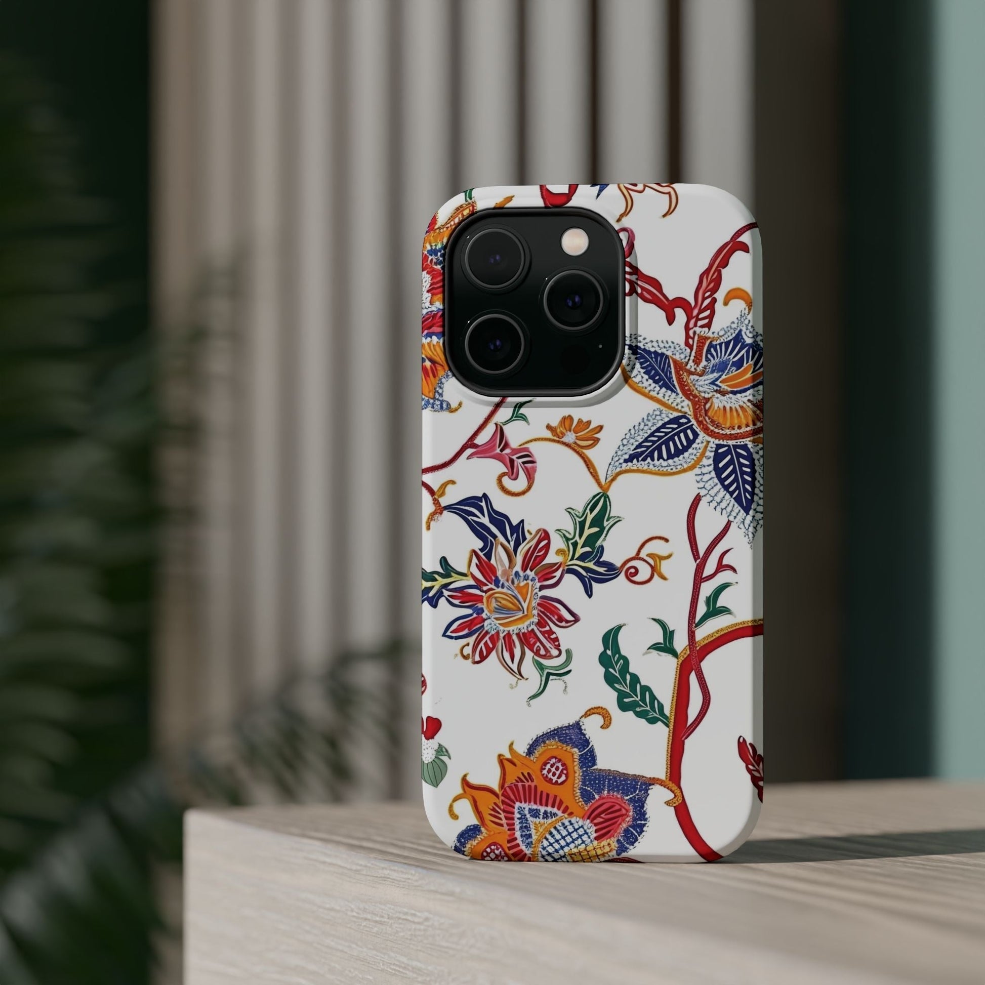 Floral Tile Magnetic Impact Phone Case - DIGITAL X