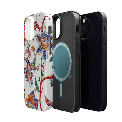 Floral Tile Magnetic Impact Phone Case - DIGITAL X