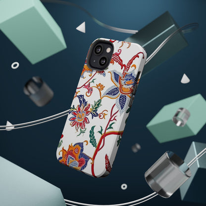Floral Tile Magnetic Impact Phone Case - DIGITAL X