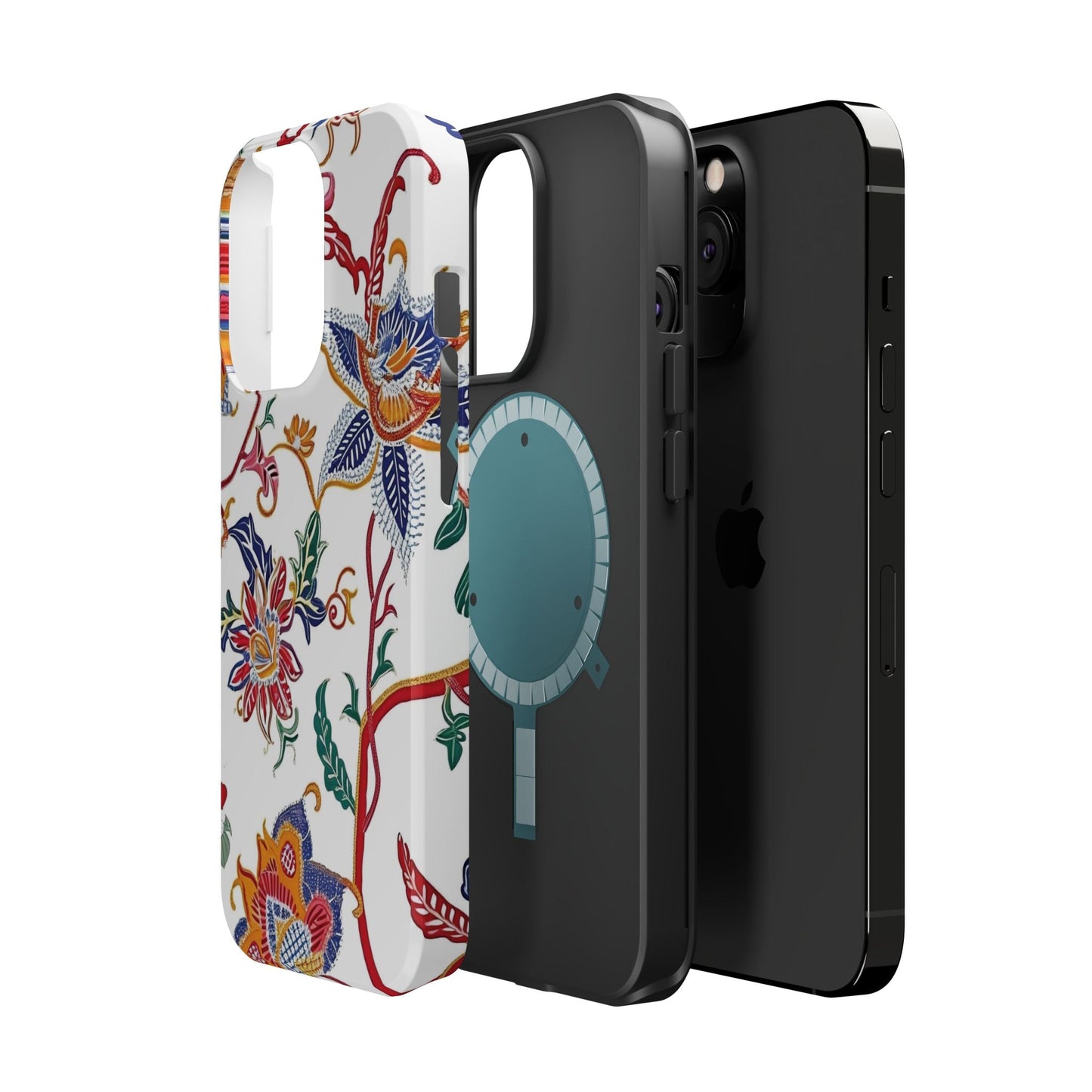 Floral Tile Magnetic Impact Phone Case - DIGITAL X
