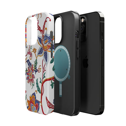 Floral Tile Magnetic Impact Phone Case - DIGITAL X