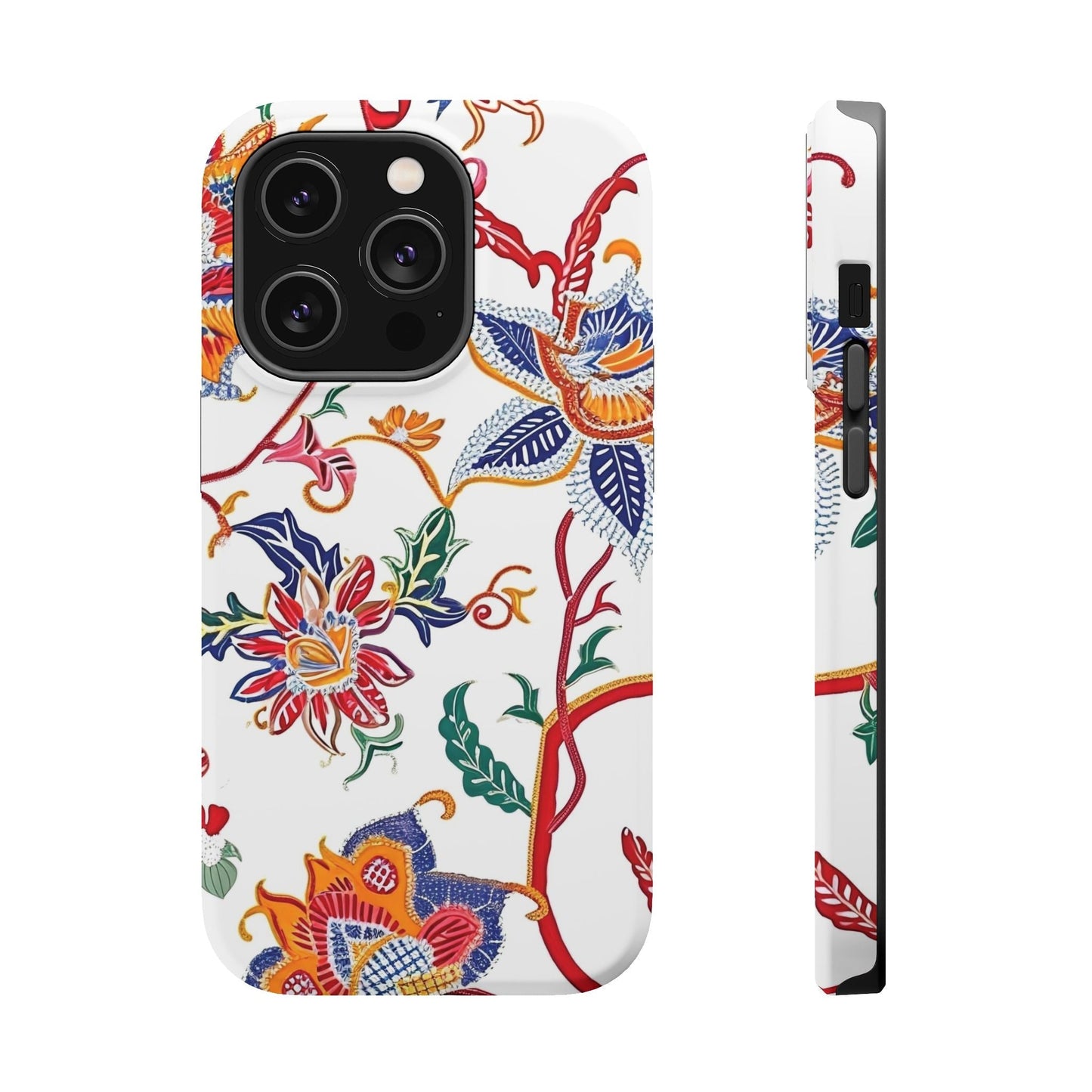 Floral Tile Magnetic Impact Phone Case - DIGITAL X