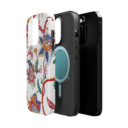 Floral Tile Magnetic Impact Phone Case - DIGITAL X