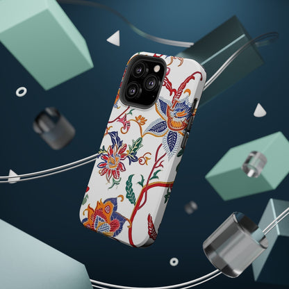 Floral Tile Magnetic Impact Phone Case - DIGITAL X
