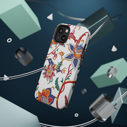Floral Tile Magnetic Impact Phone Case - DIGITAL X