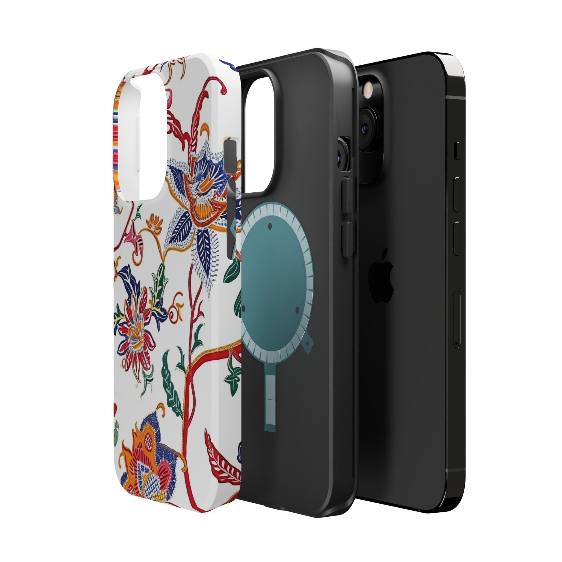 Floral Tile Magnetic Impact Phone Case - DIGITAL X
