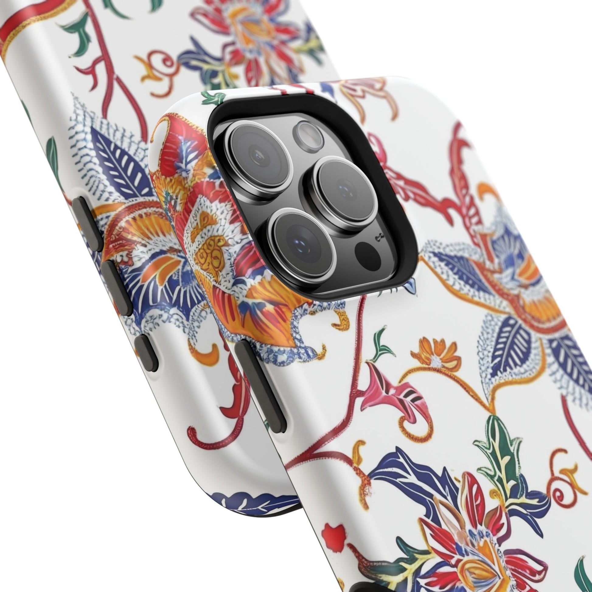 Floral Tile Magnetic Impact Phone Case - DIGITAL X