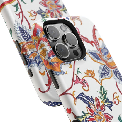 Floral Tile Magnetic Impact Phone Case - DIGITAL X