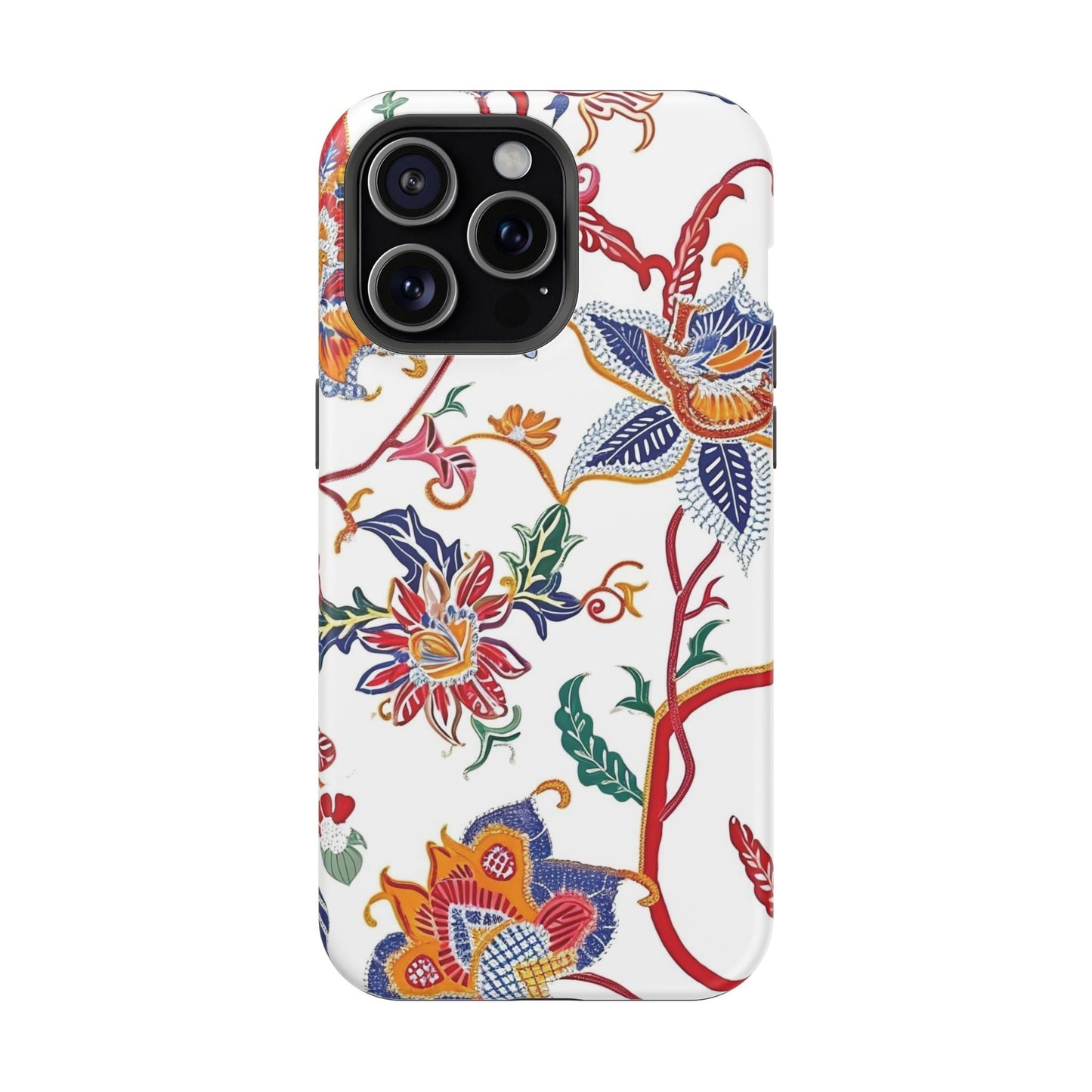 Floral Tile Magnetic Impact Phone Case - DIGITAL X