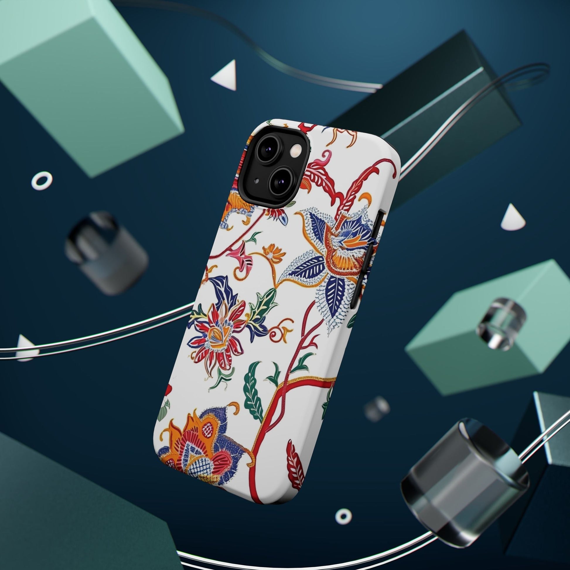 Floral Tile Magnetic Impact Phone Case - DIGITAL X