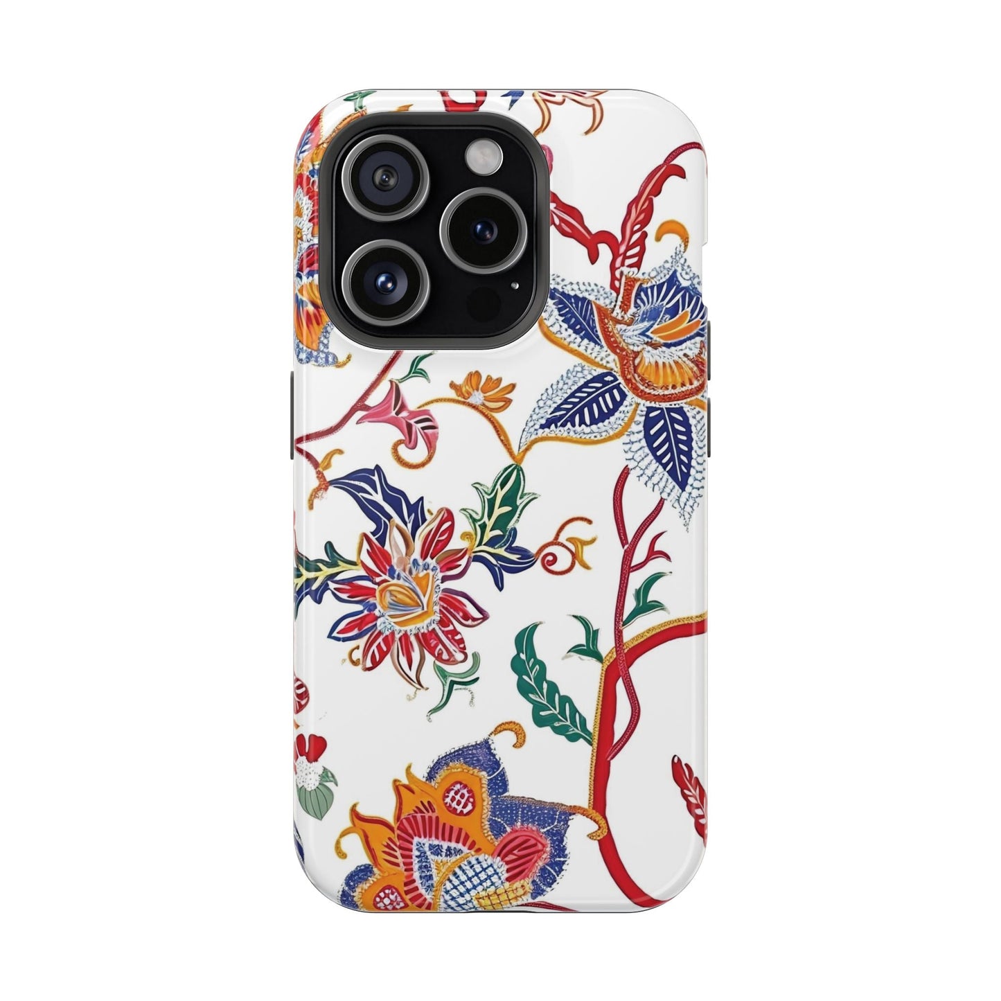 Floral Tile Magnetic Impact Phone Case - DIGITAL X