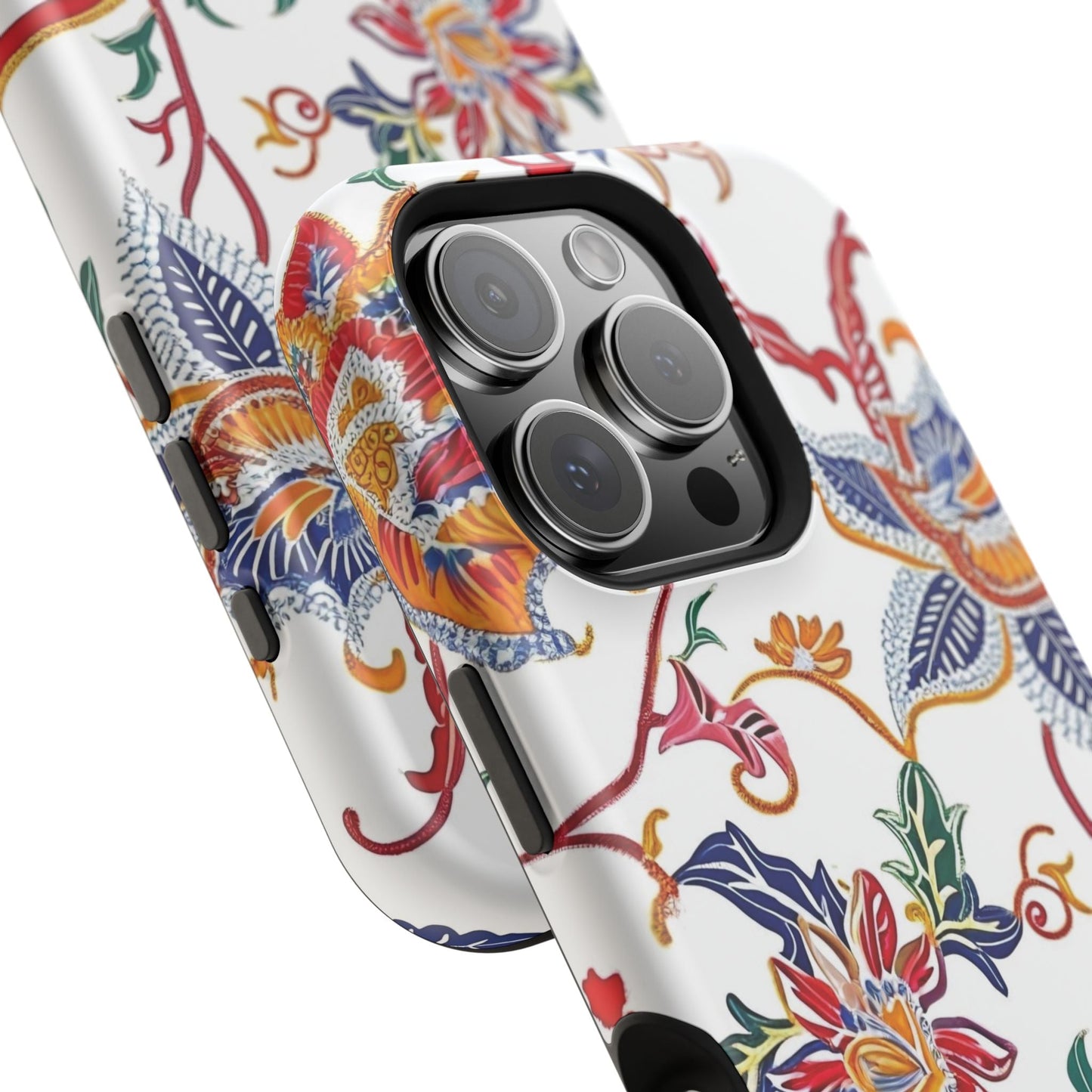 Floral Tile Magnetic Impact Phone Case - DIGITAL X