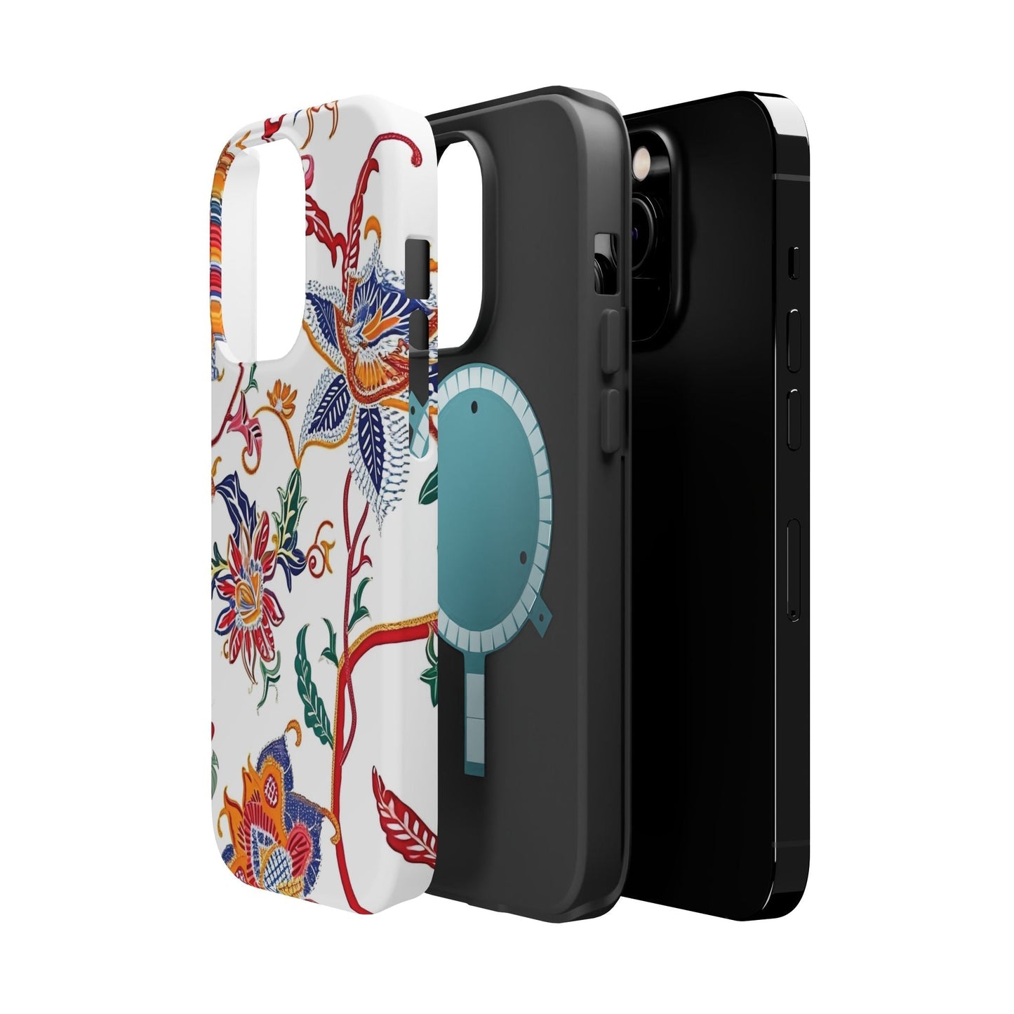 Floral Tile Magnetic Impact Phone Case - DIGITAL X