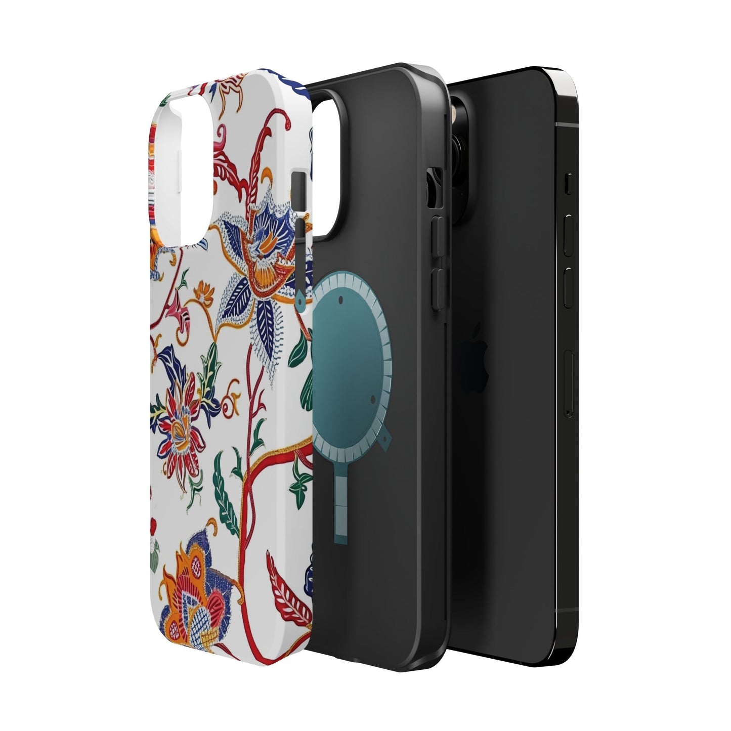 Floral Tile Magnetic Impact Phone Case - DIGITAL X