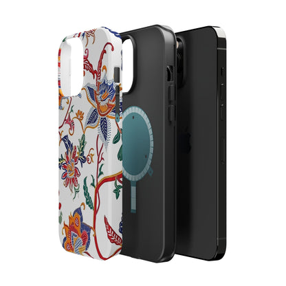 Floral Tile Magnetic Impact Phone Case - DIGITAL X