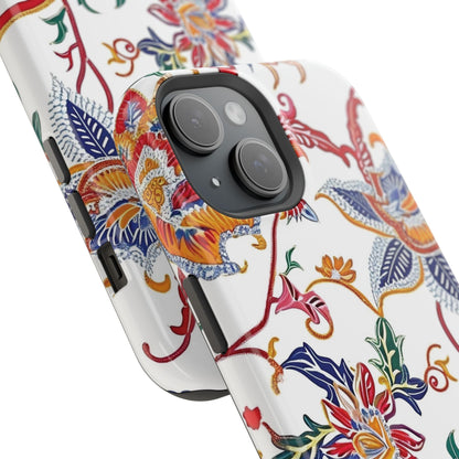 Floral Tile Magnetic Impact Phone Case - DIGITAL X