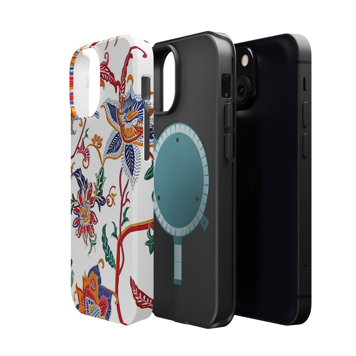Floral Tile Magnetic Impact Phone Case - DIGITAL X