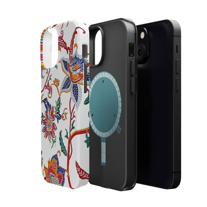 Floral Tile Magnetic Impact Phone Case - DIGITAL X