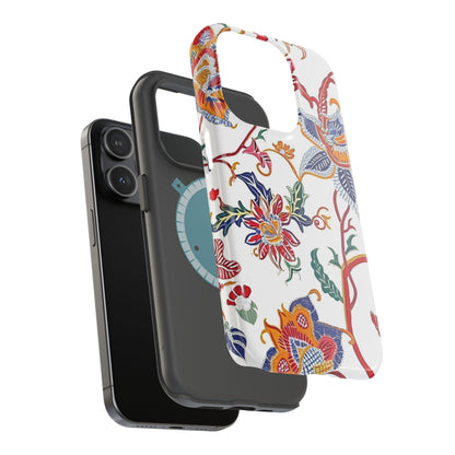 Floral Tile Magnetic Impact Phone Case - DIGITAL X