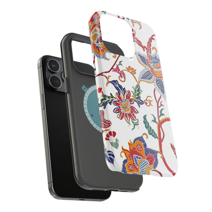 Floral Tile Magnetic Impact Phone Case - DIGITAL X