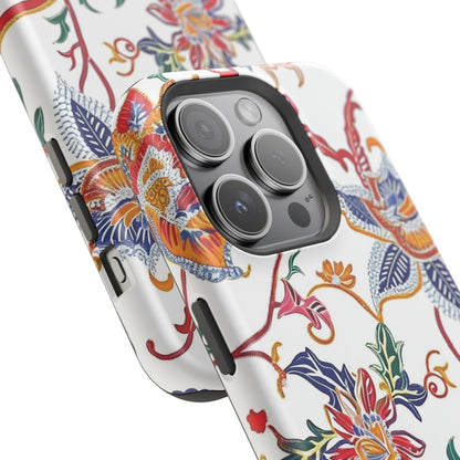 Floral Tile Magnetic Impact Phone Case - DIGITAL X