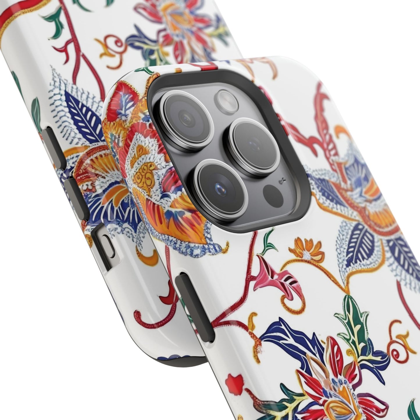 Floral Tile Magnetic Impact Phone Case - DIGITAL X
