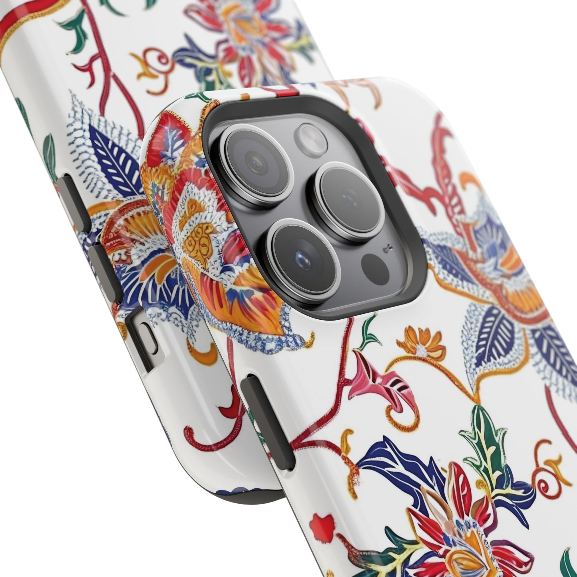Floral Tile Magnetic Impact Phone Case - DIGITAL X