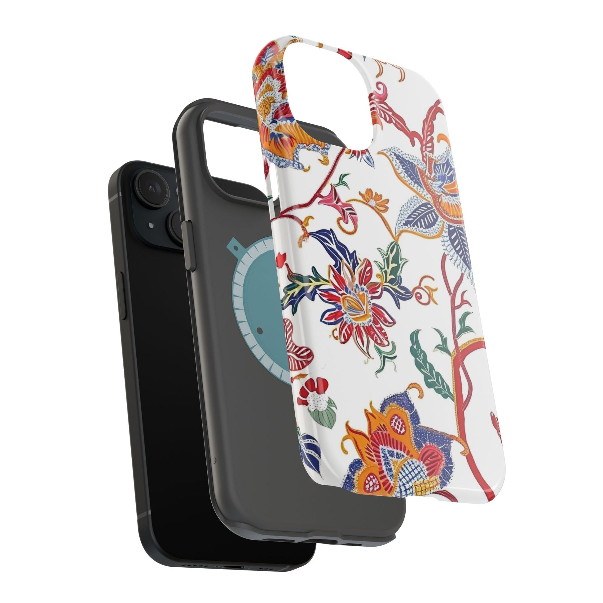 Floral Tile Magnetic Impact Phone Case - DIGITAL X
