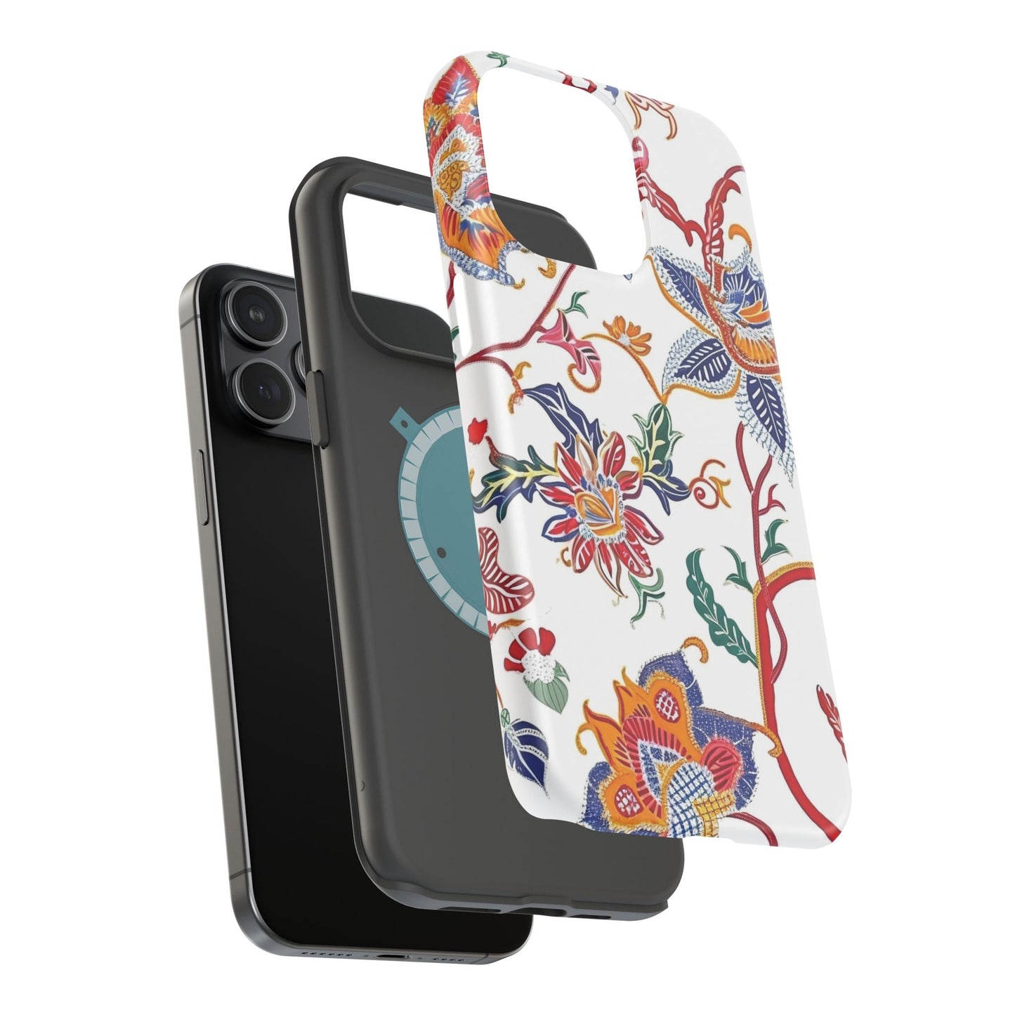 Floral Tile Magnetic Impact Phone Case - DIGITAL X