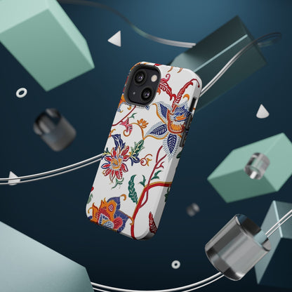 Floral Tile Magnetic Impact Phone Case - DIGITAL X