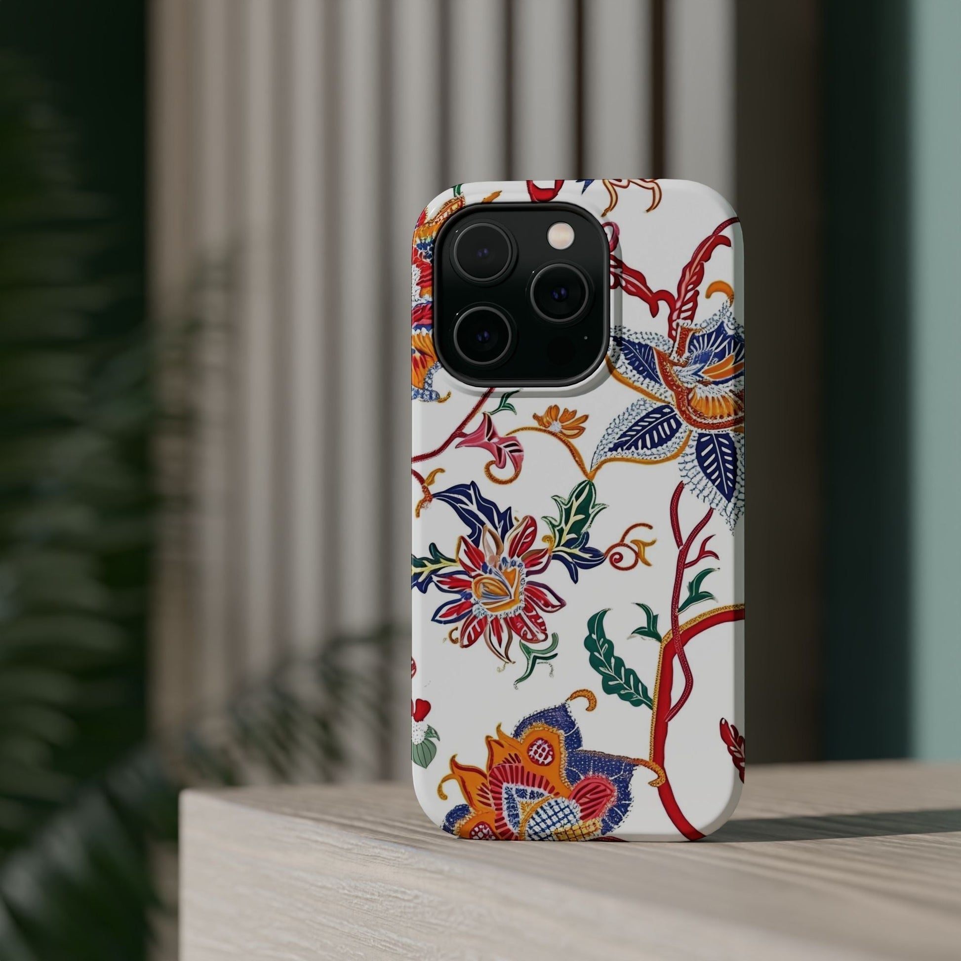 Floral Tile Magnetic Impact Phone Case - DIGITAL X