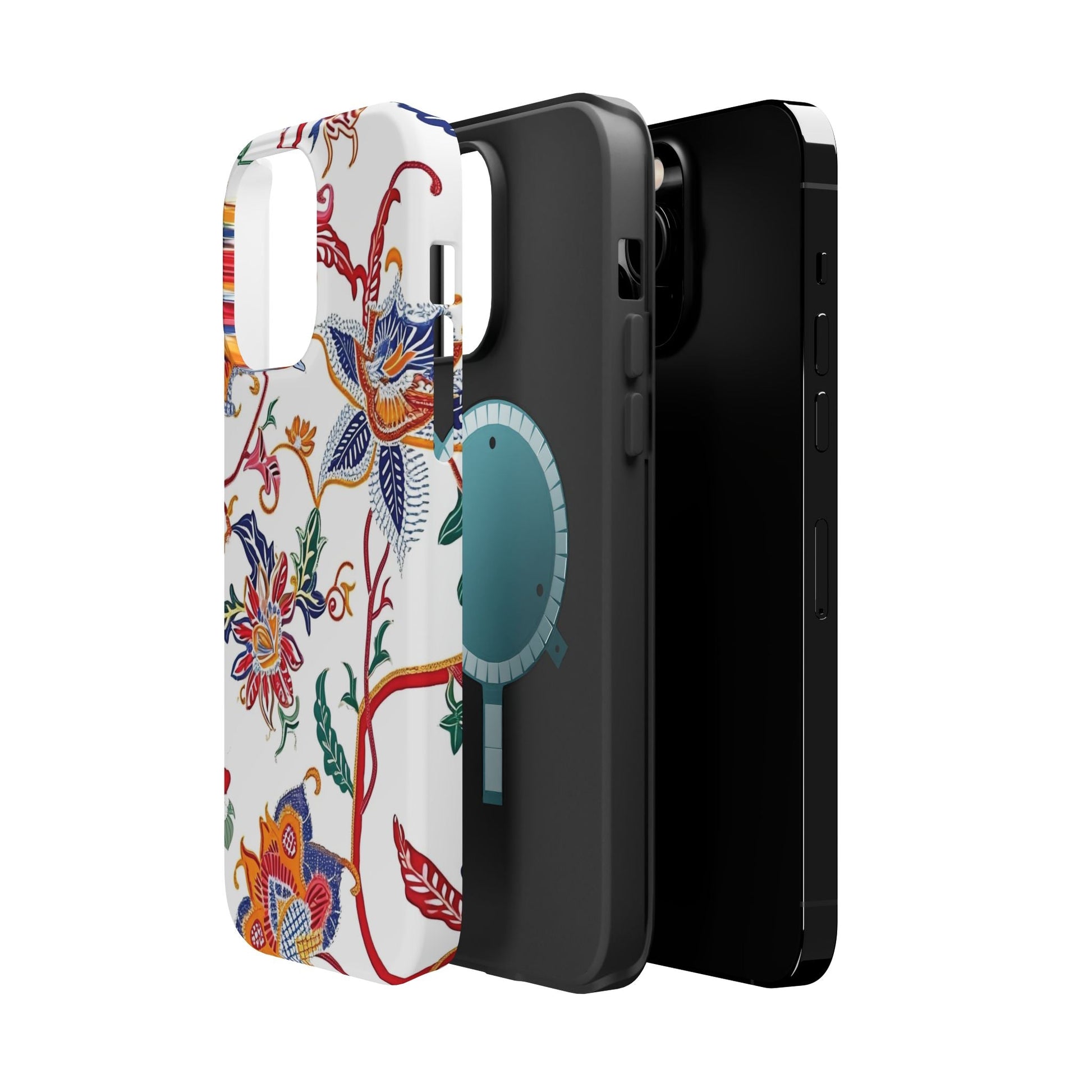 Floral Tile Magnetic Impact Phone Case - DIGITAL X
