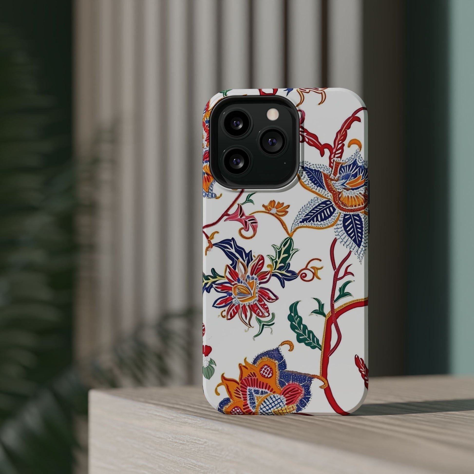 Floral Tile Magnetic Impact Phone Case - DIGITAL X