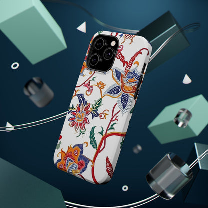 Floral Tile Magnetic Impact Phone Case - DIGITAL X