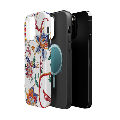 Floral Tile Magnetic Impact Phone Case - DIGITAL X