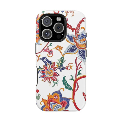 Floral Tile Magnetic Impact Phone Case - DIGITAL X