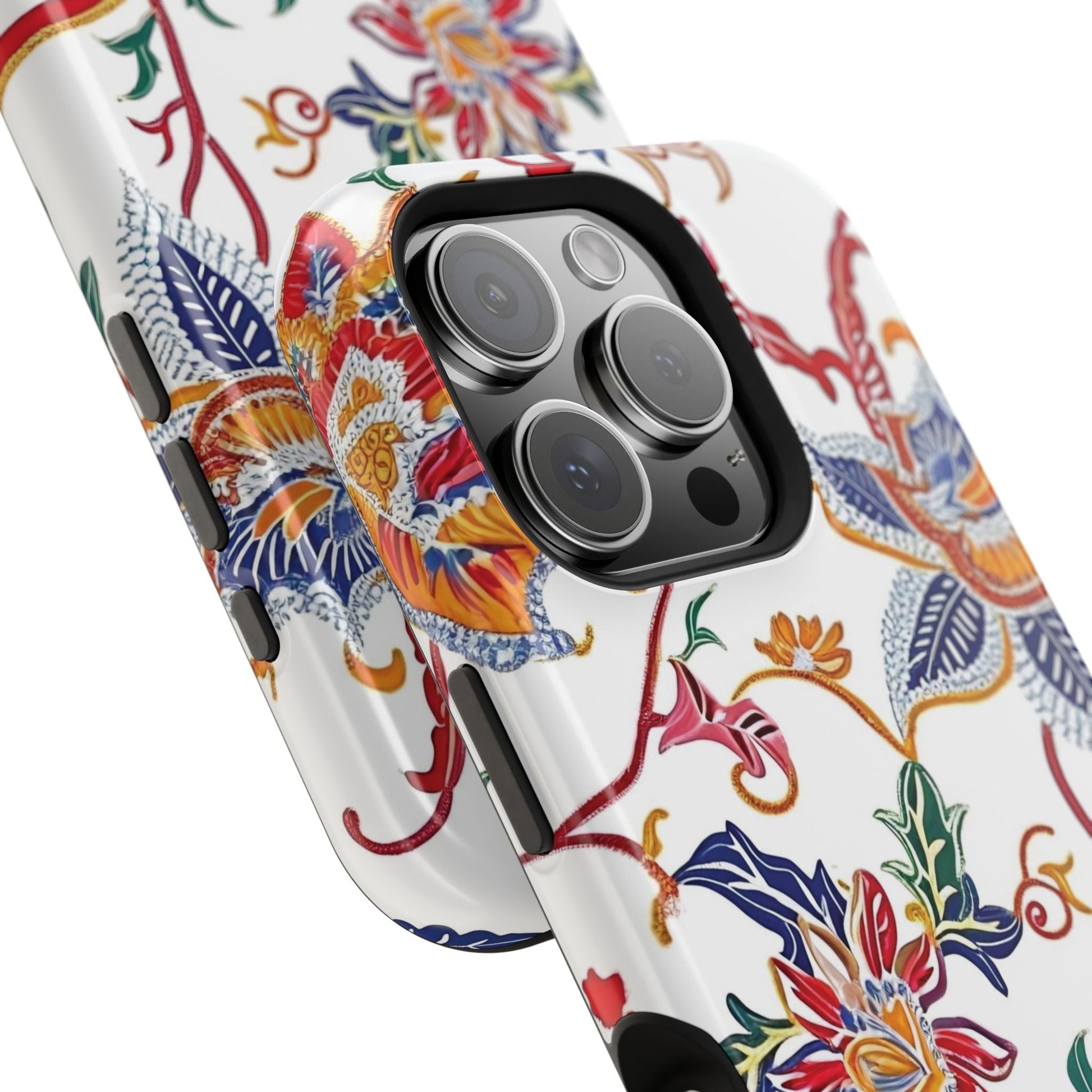 Floral Tile Magnetic Impact Phone Case - DIGITAL X