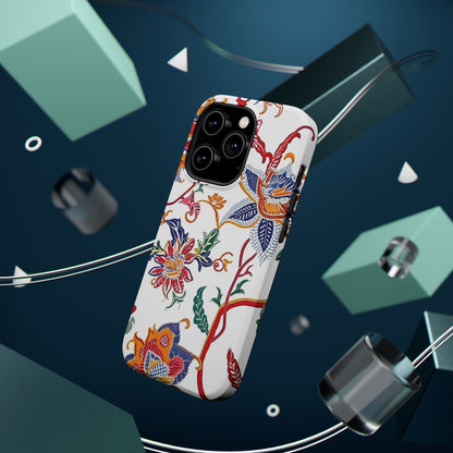 Floral Tile Magnetic Impact Phone Case - DIGITAL X