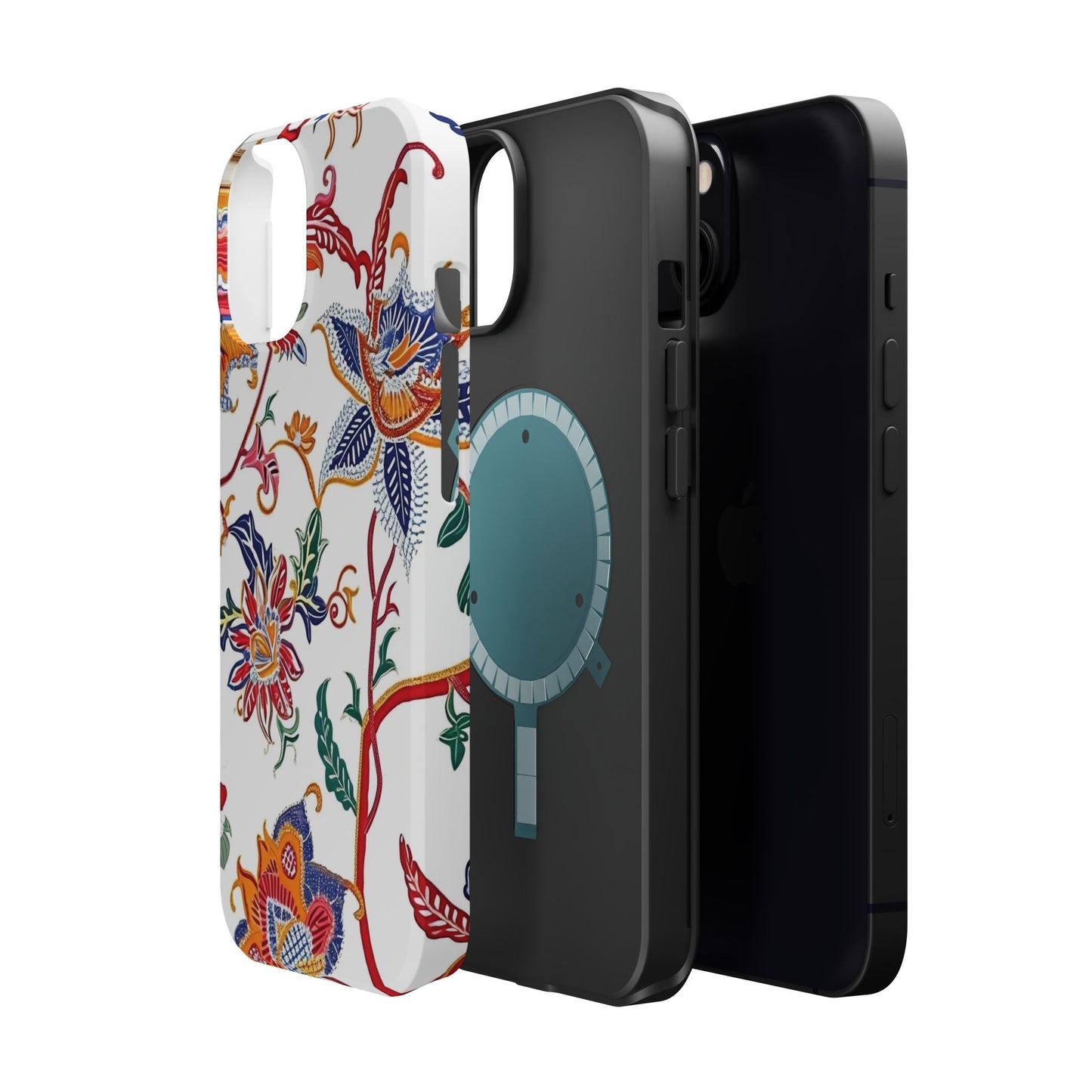 Floral Tile Magnetic Impact Phone Case - DIGITAL X