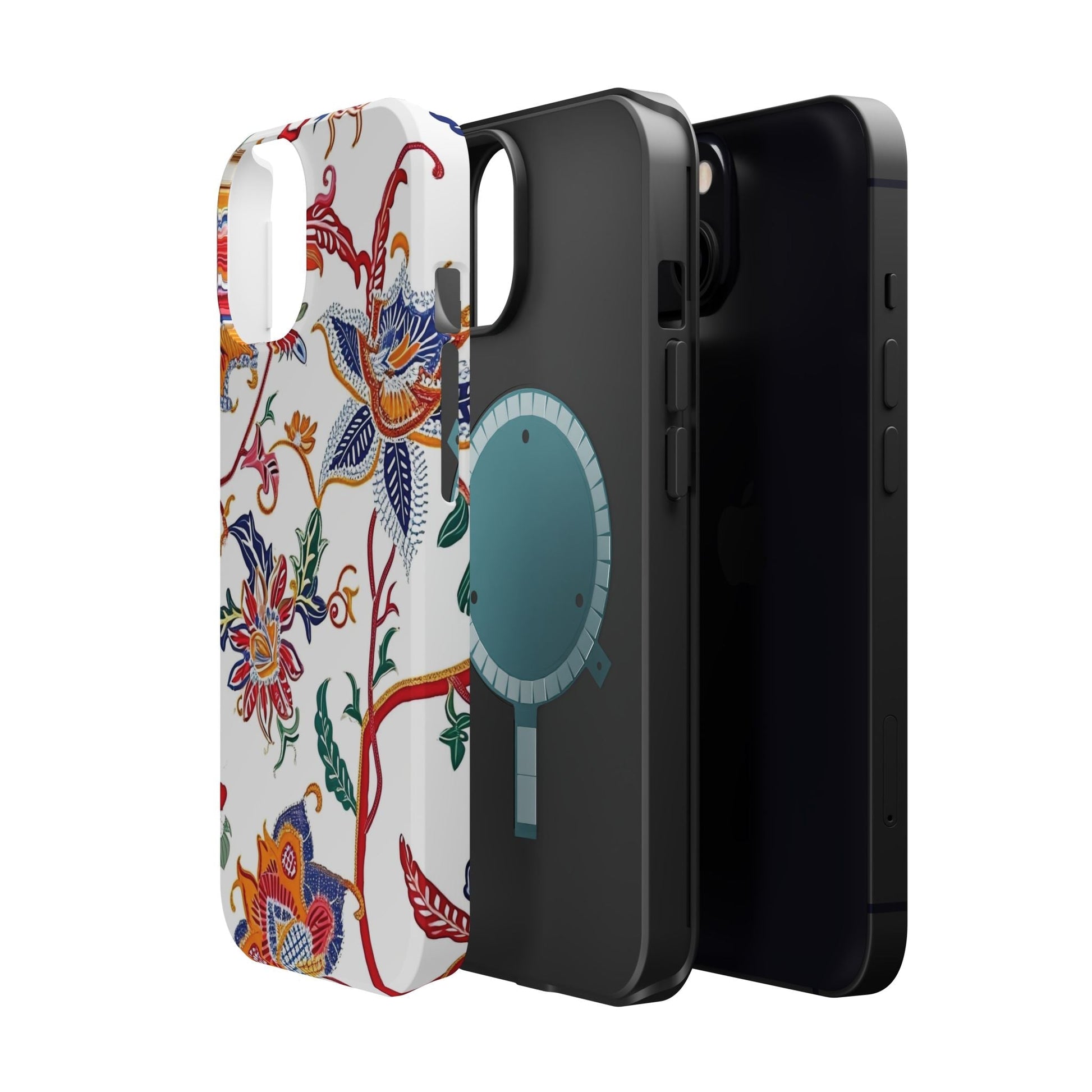 Floral Tile Magnetic Impact Phone Case - DIGITAL X