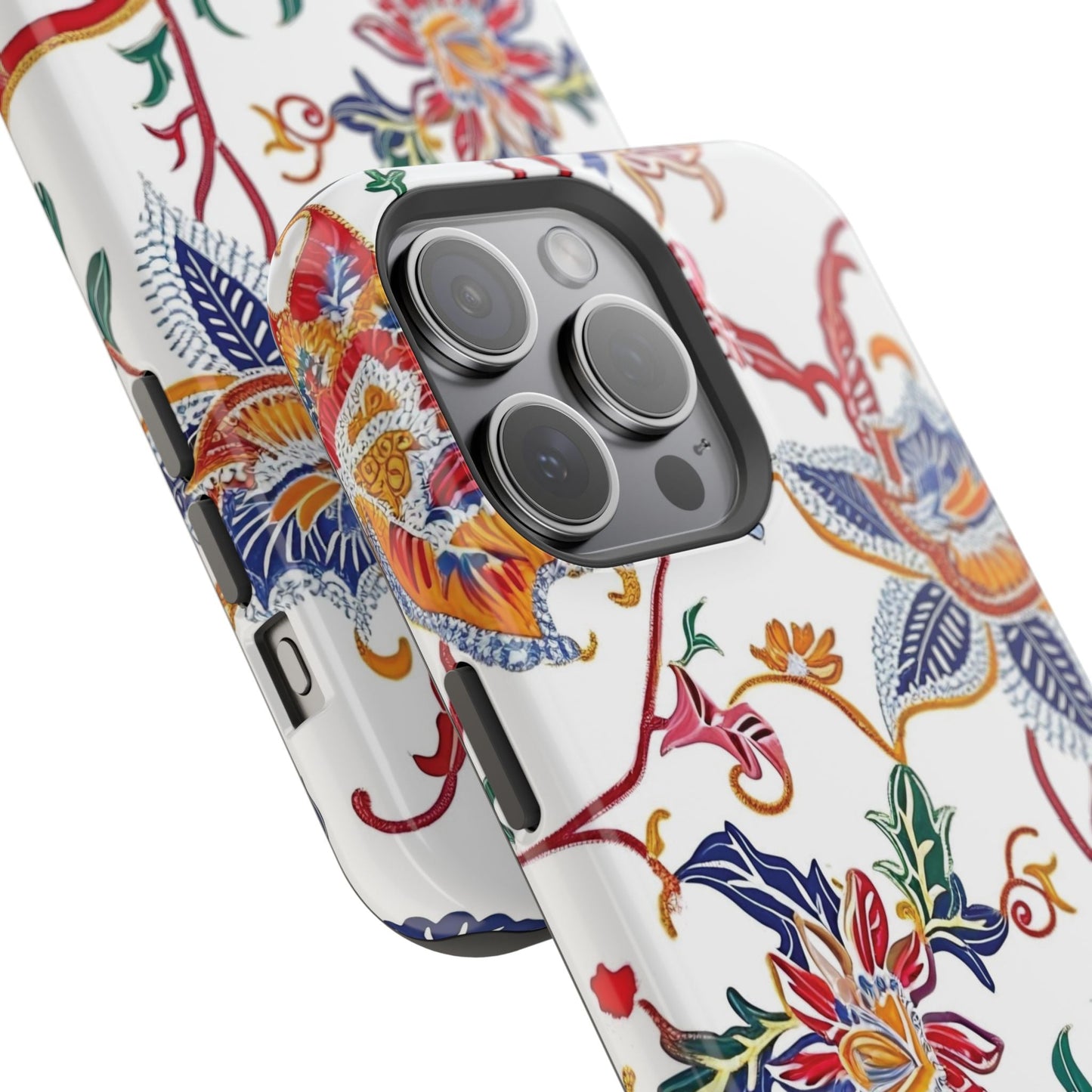 Floral Tile Magnetic Impact Phone Case - DIGITAL X