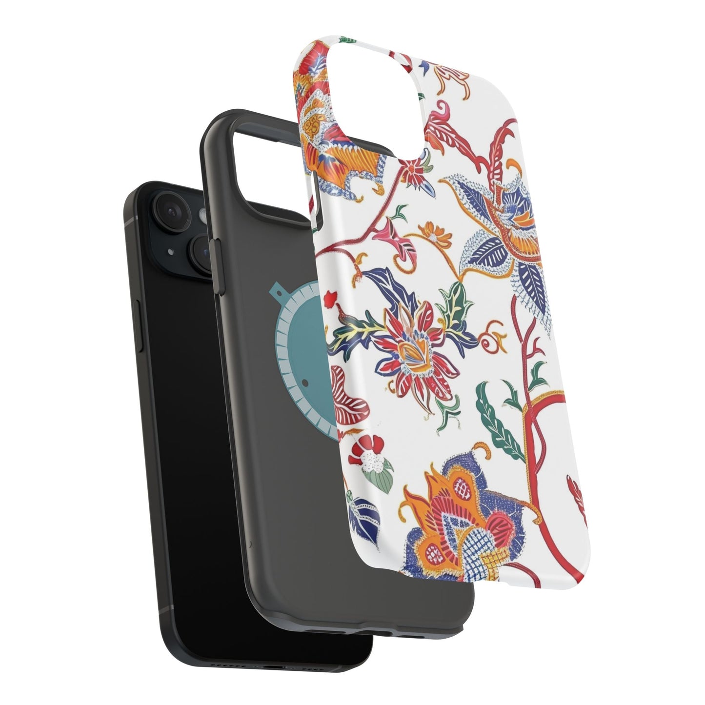 Floral Tile Magnetic Impact Phone Case - DIGITAL X