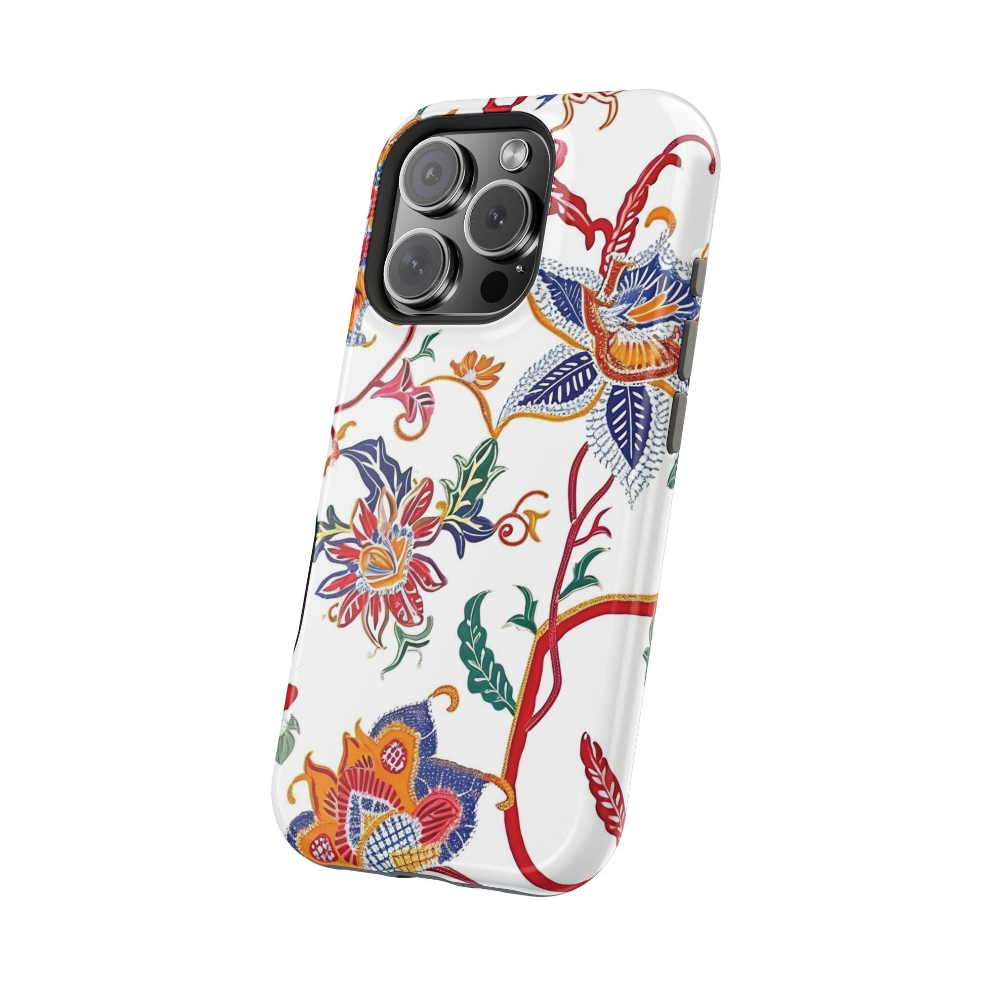 Floral Tile Magnetic Impact Phone Case - DIGITAL X