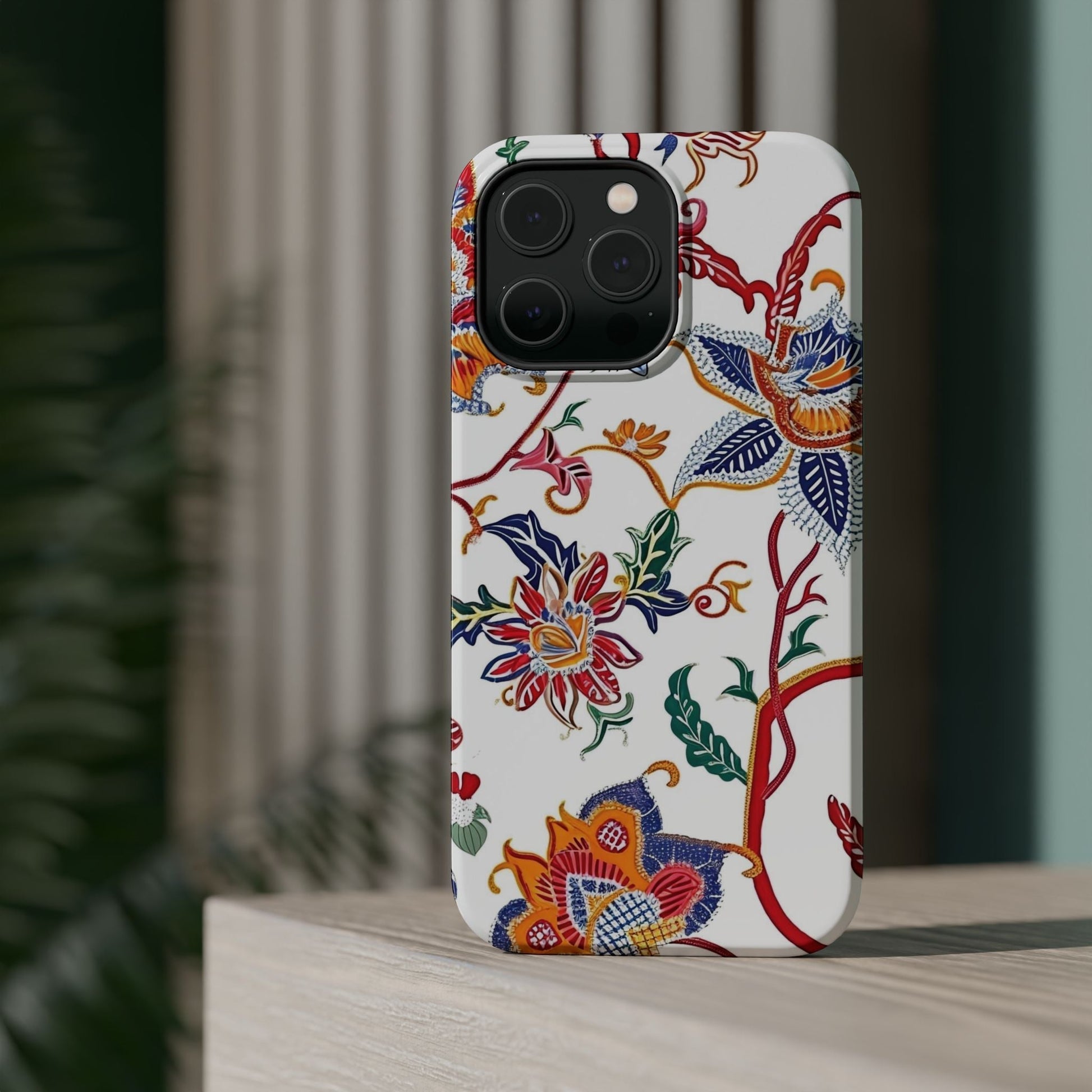 Floral Tile Magnetic Impact Phone Case - DIGITAL X