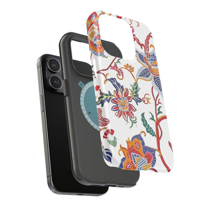 Floral Tile Magnetic Impact Phone Case - DIGITAL X
